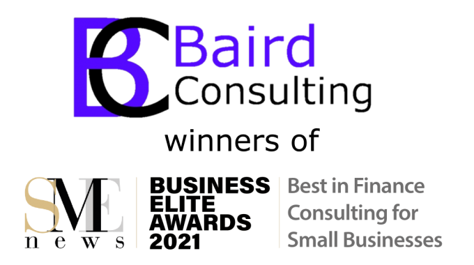 Baird Consulting, Winners Of SME News Business Elite Awards 2021 Best In Finance Consulting For Small Businesses